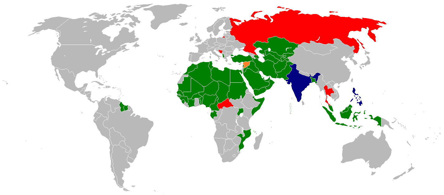 Сүрөт: wikipedia.org ИКУга мүчө өлкөлөр.